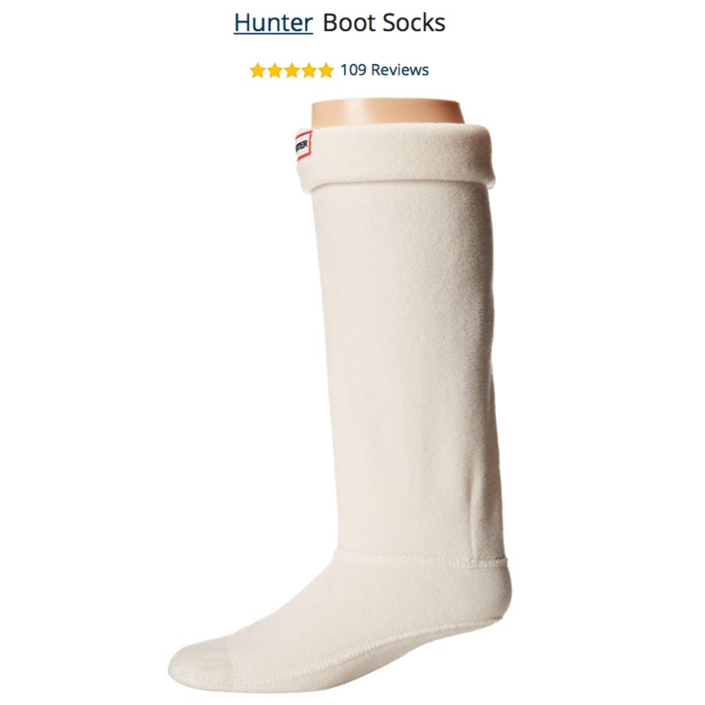 NEVER WORN Unisex Tall White Fleece Socks- Medium